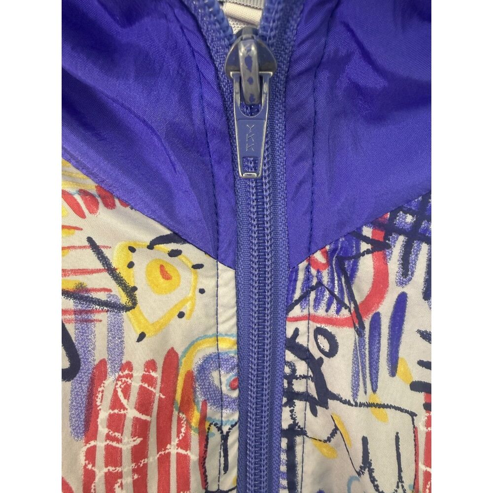 Vintage 80s 90s Colorblock Abstract Graphic Windbreaker Multicolor Size M/L - Picture 5 of 8
